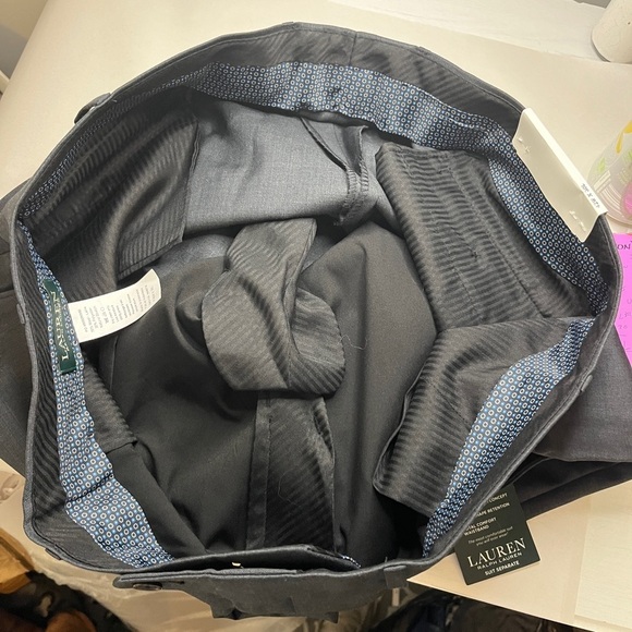 Ralph Lauren NWT Pants 42x30 Gray Edgewood Dress Slacks LRL Ultraflex Wool Blend - Picture 2 of 6